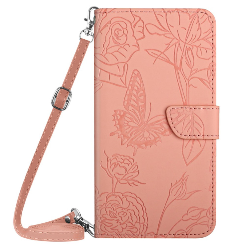 Case Oppo A78 Printed Butterflies Shoulder Strap