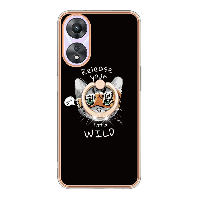 Oppo A78 5G Case Cat and Tiger Ring Support