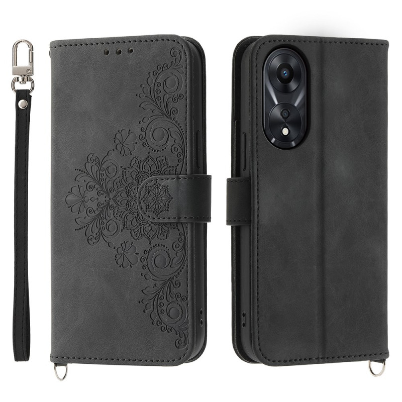 Case Oppo A78 5G Lace pattern with Strap and Shoulder Strap