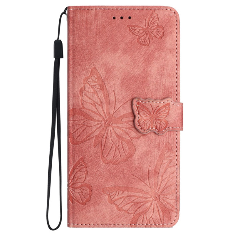 Case Oppo A98 5G Suede Effect Butterflies