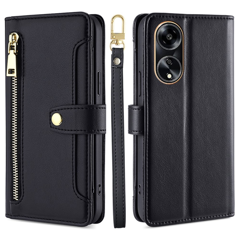 Case Oppo A98 5G Wallet with Lanyard and Shoulder Strap