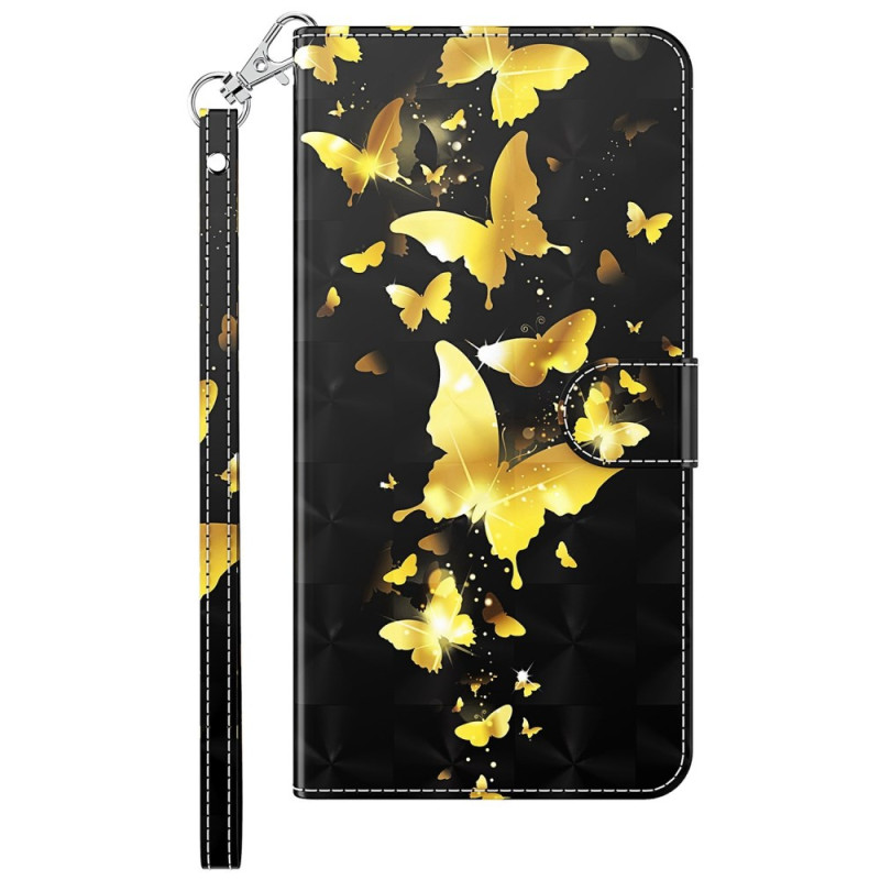 Oppo A17 / A17k Gold Butterfly Strap Case