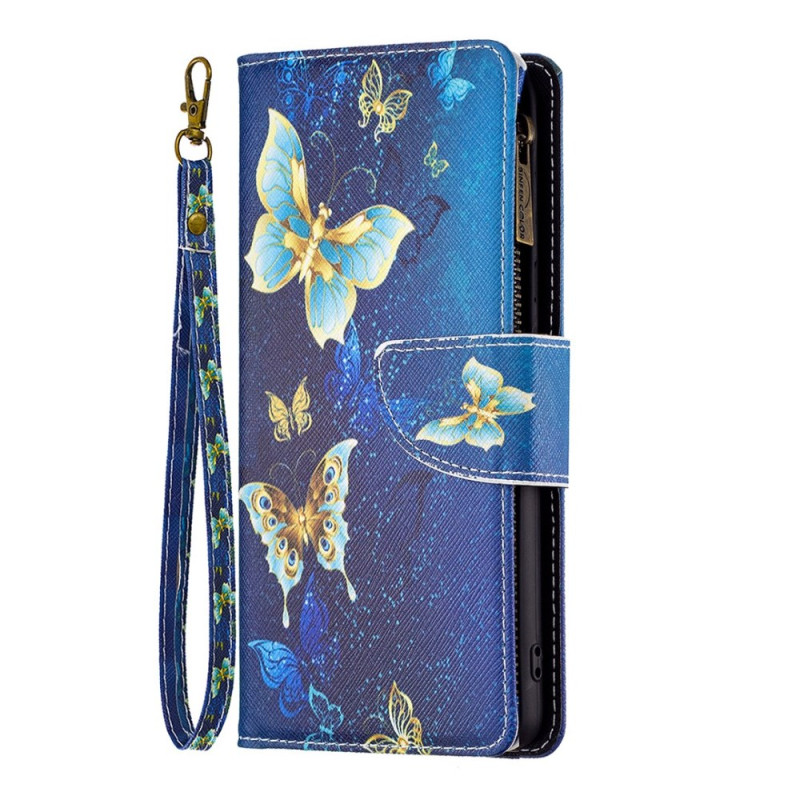 Oppo A17 Wallet Case Golden Butterflies