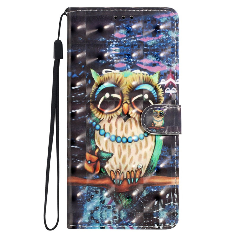 Oppo A17 3D Owl Lanyard Case