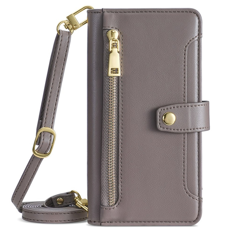 Case Oppo A17 Wallet with strap and shoulder strap