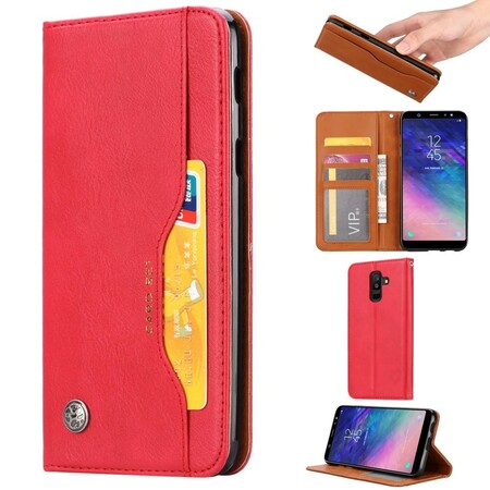 Flip Cover Samsung Galaxy A6 Plus Simili Cuir Porte-Cartes