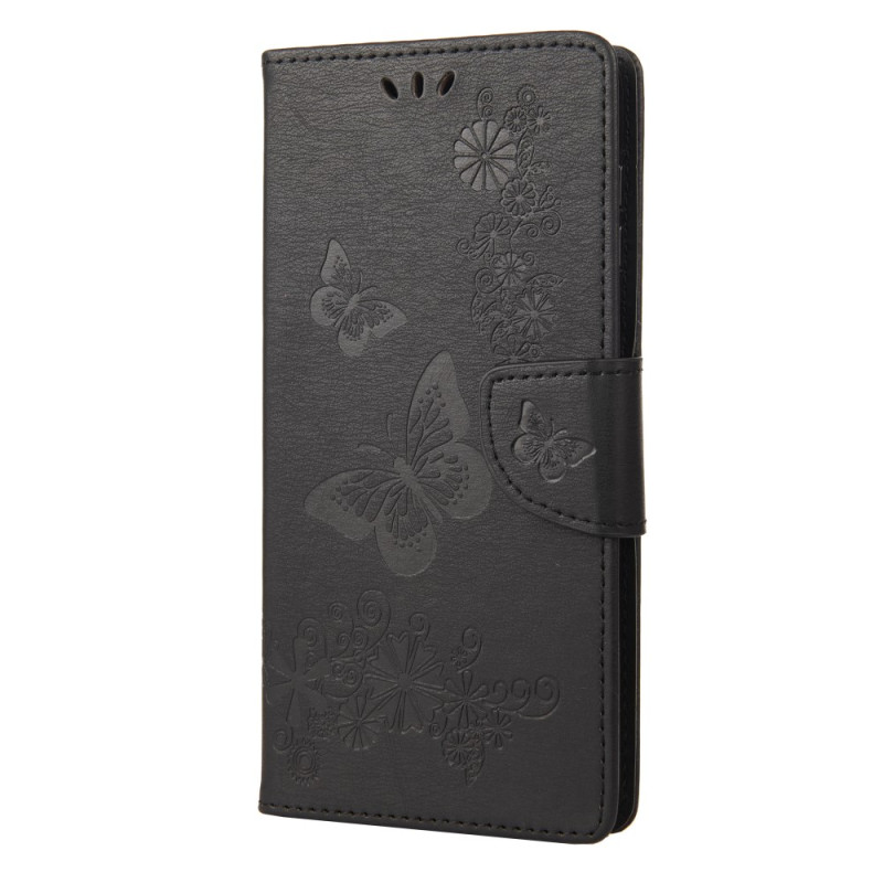 Case Oppo A17 / A17k Butterflies and Flowers with Strap