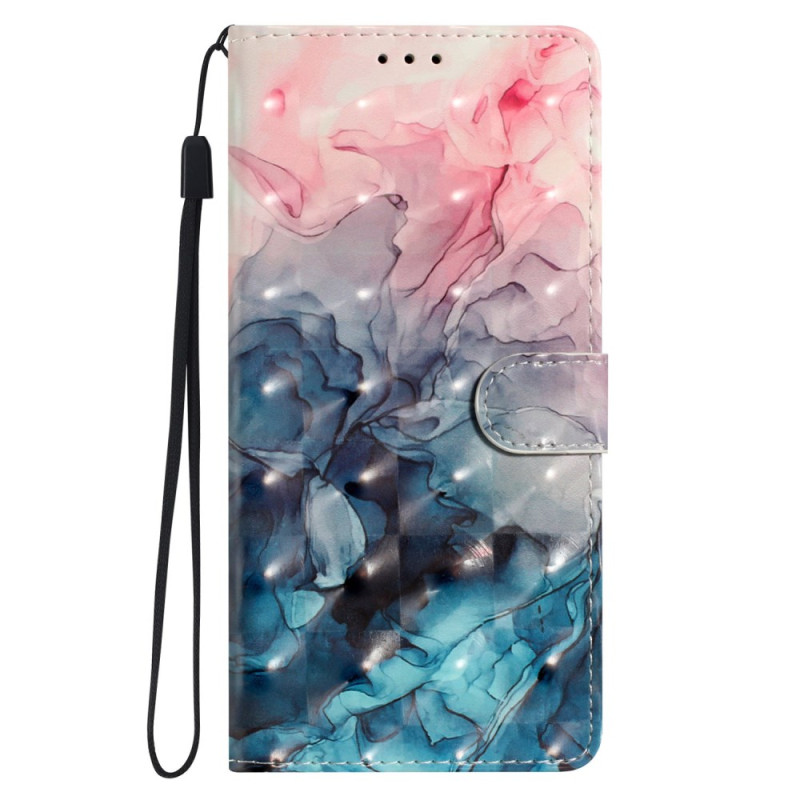 Oppo A96/A76/Realme 9i Pink and Blue Marble Strap Case