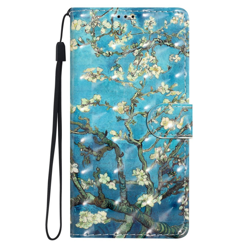 Oppo A96/A76/Realme 9i Apricot Flower Strap Case