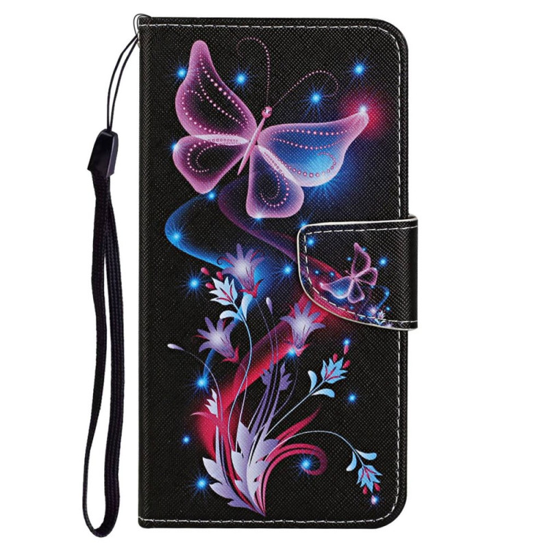 Oppo A96 Fluorescent Butterfly Strap Case