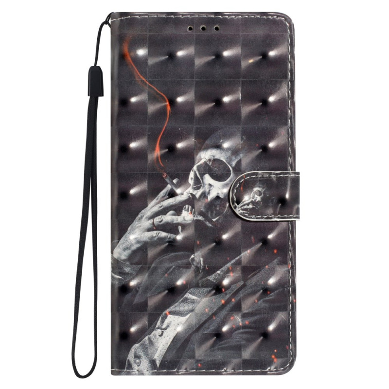 Oppo A96 / Realme 9i Smoking Skeleton Lanyard Case