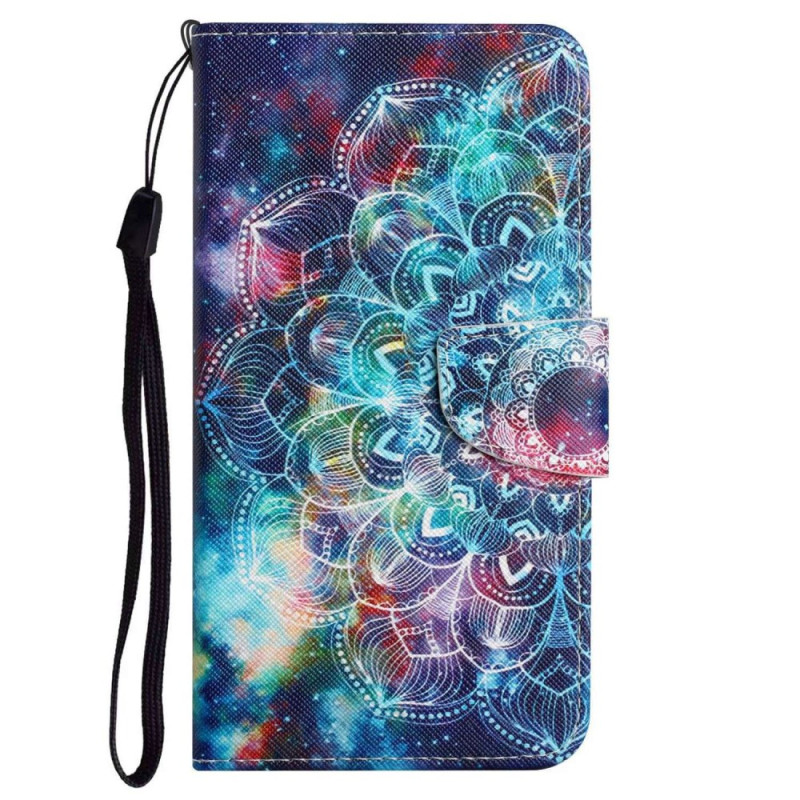 Oppo A96 Starry Sky and Mandala Strap Case