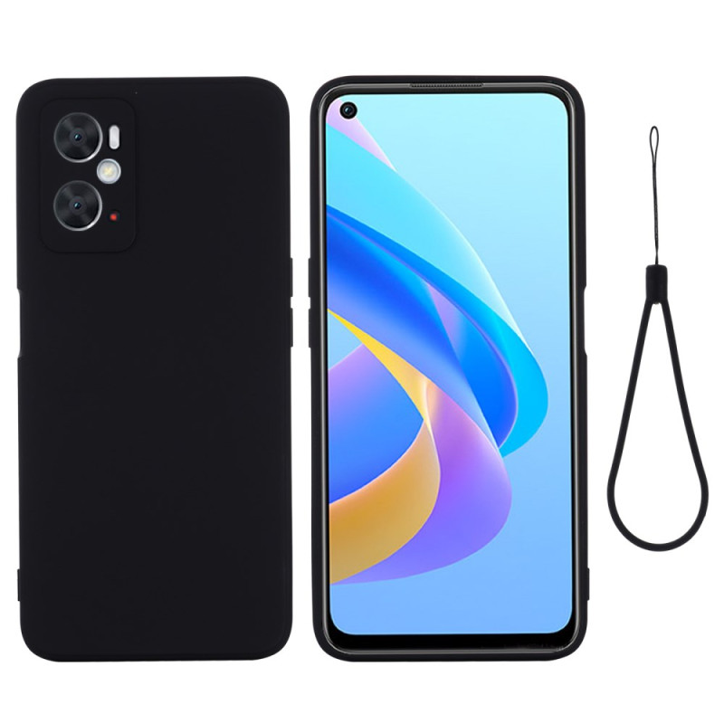 Oppo A96 Liquid Silicone Lanyard Case