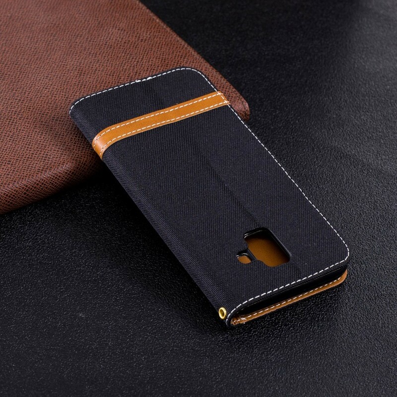 Samsung Galaxy A6 Fabric and Leather Effect Case