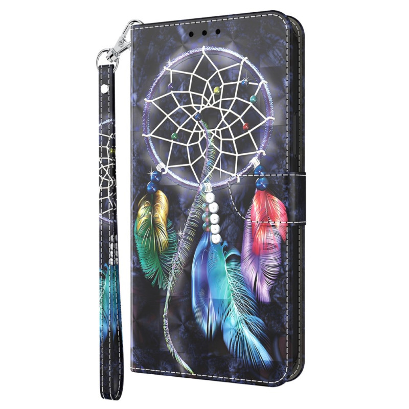 Xiaomi Redmi A3 Dreamcatcher Black Lanyard Case