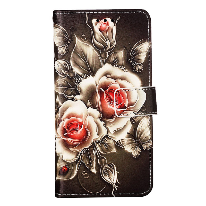 Xiaomi Redmi A3 Lanyard Rose Bouquet Case