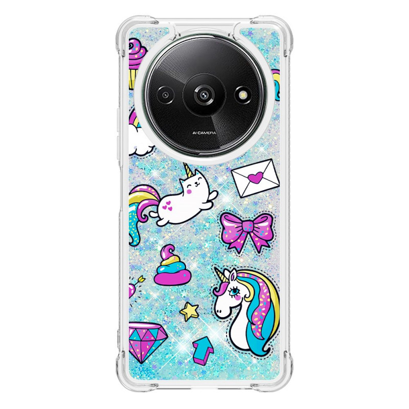 Xiaomi Redmi A3 Glitter Unicorns Case