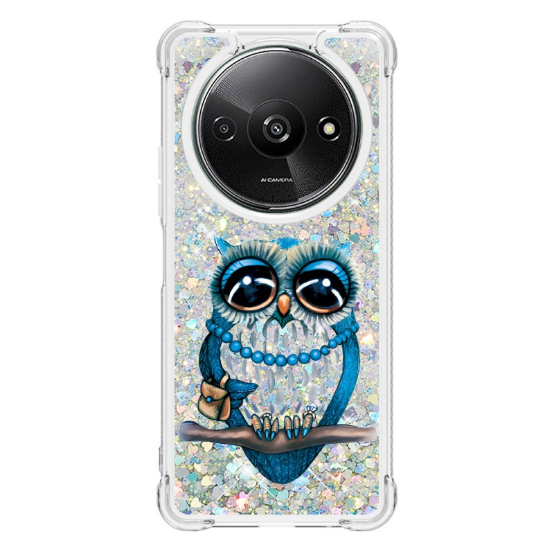 Xiaomi Redmi A3 Glitter Owl Case