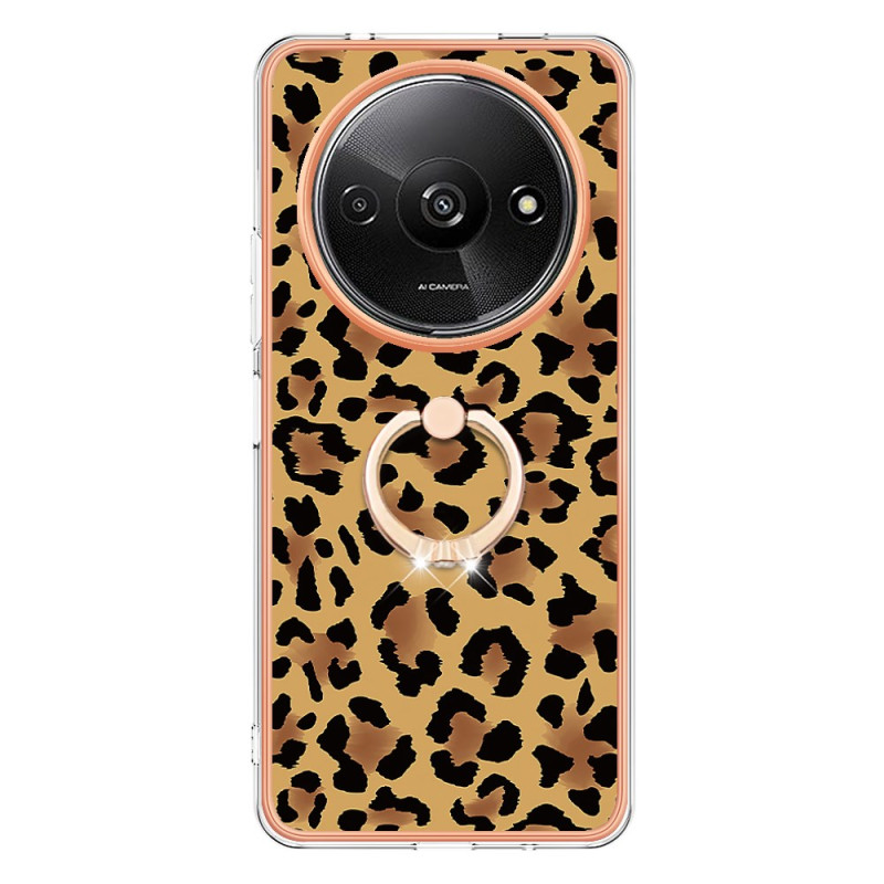 Xiaomi Redmi A3 Case Leopard Print Ring Support