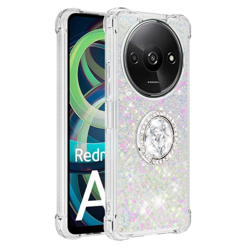 Xiaomi Redmi A3 Case Glitter Ring Support