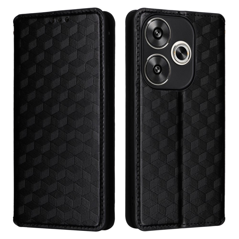 Flip Cover Poco F6 5G Pattern 3D Cubes