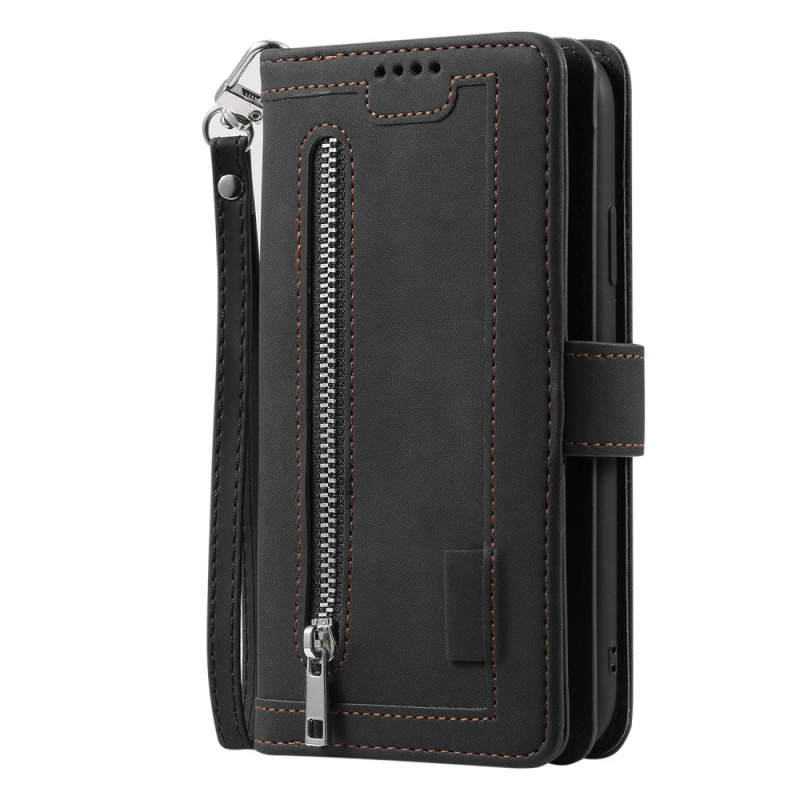 Honor 200 Lite Zipped Pocket Case with 9 Card Holders