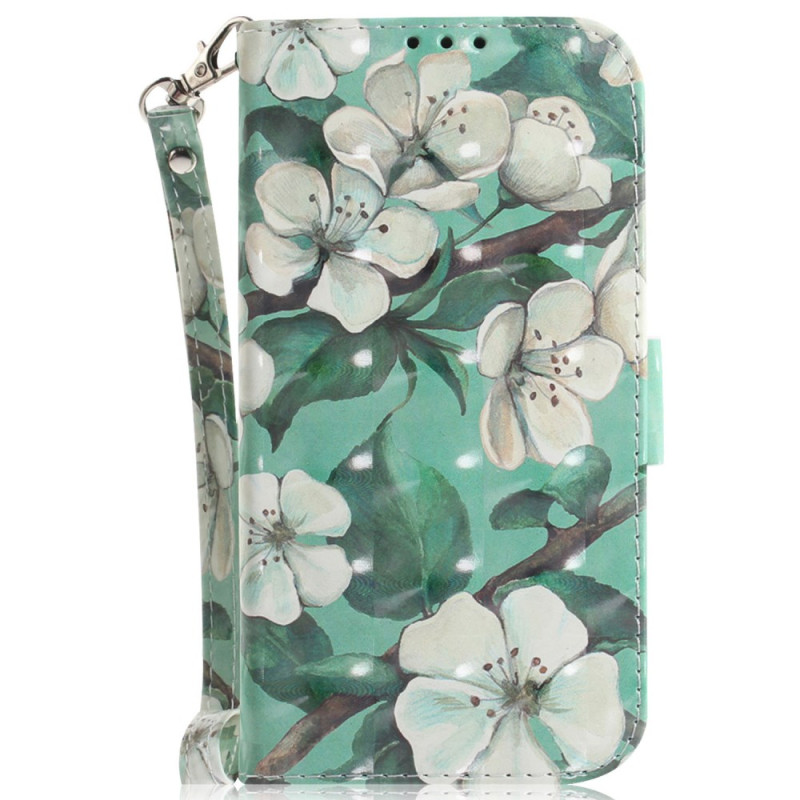 Oppo A60 White Flowers Strap Case