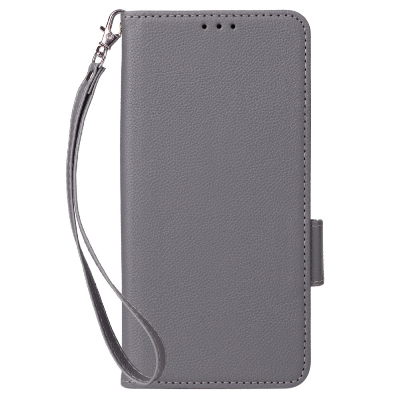 Case Oppo A60 Lychee Texture Double Clasp and Strap