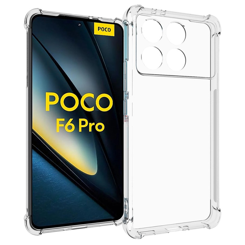 Poco F6 Pro Transparent Case
 Reinforced Corners