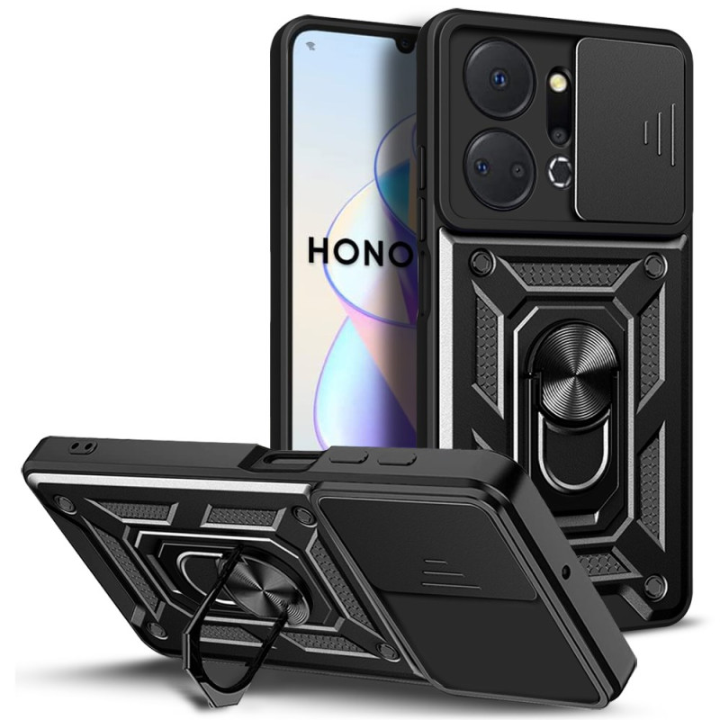 Honor X7a Case Sliding Lens Protector and Support Ring