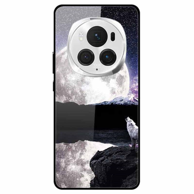 Honor Magic 6 Pro Tempered Glass Wolf and Moon Case