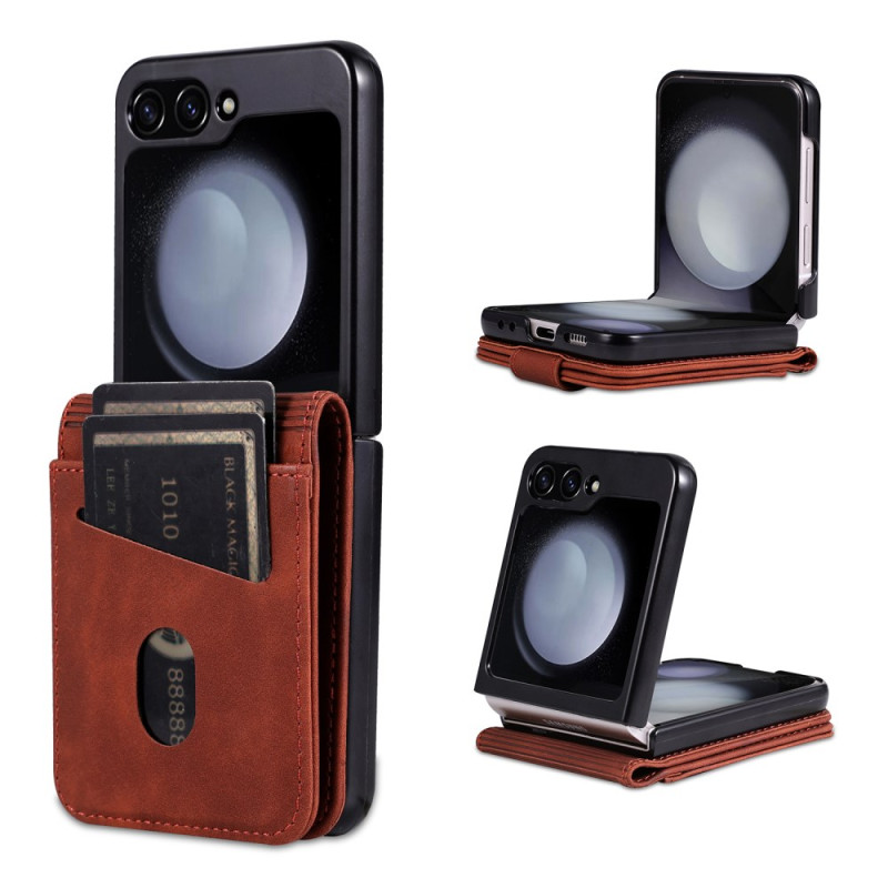 Samsung Galaxy Z Flip 6 Simili Leather Case Cardholder AZNS