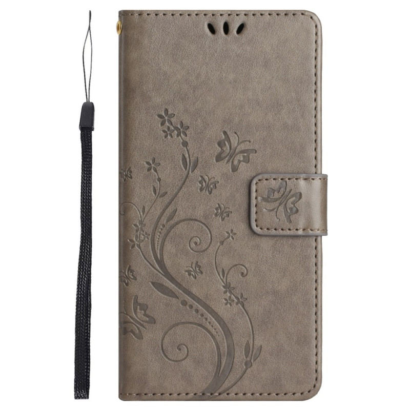 Sony Xperia 1 VI Flower and Butterfly Strap Case