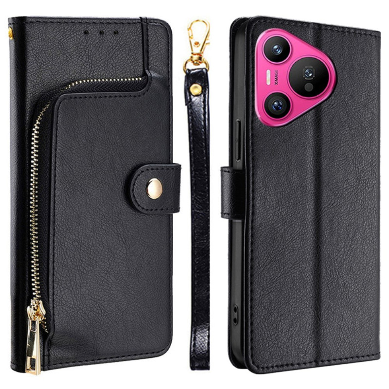 Huawei Pura 70 Zipped Pocket Case with Magnetic Clasp