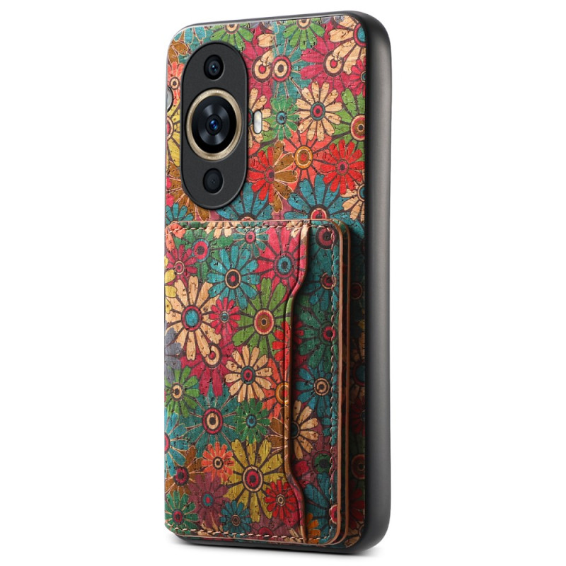 Huawei Nova 12S Case Floral Support Card Case