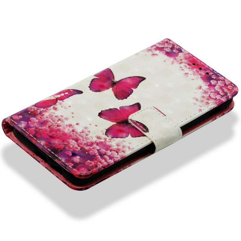 Case Samsung Galaxy A6 Red Butterflies 3D