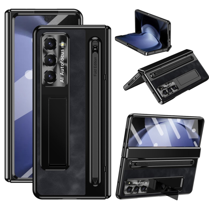 Samsung Galaxy Z Fold 6 Case Vintage Style Tempered Glass Holder and Film