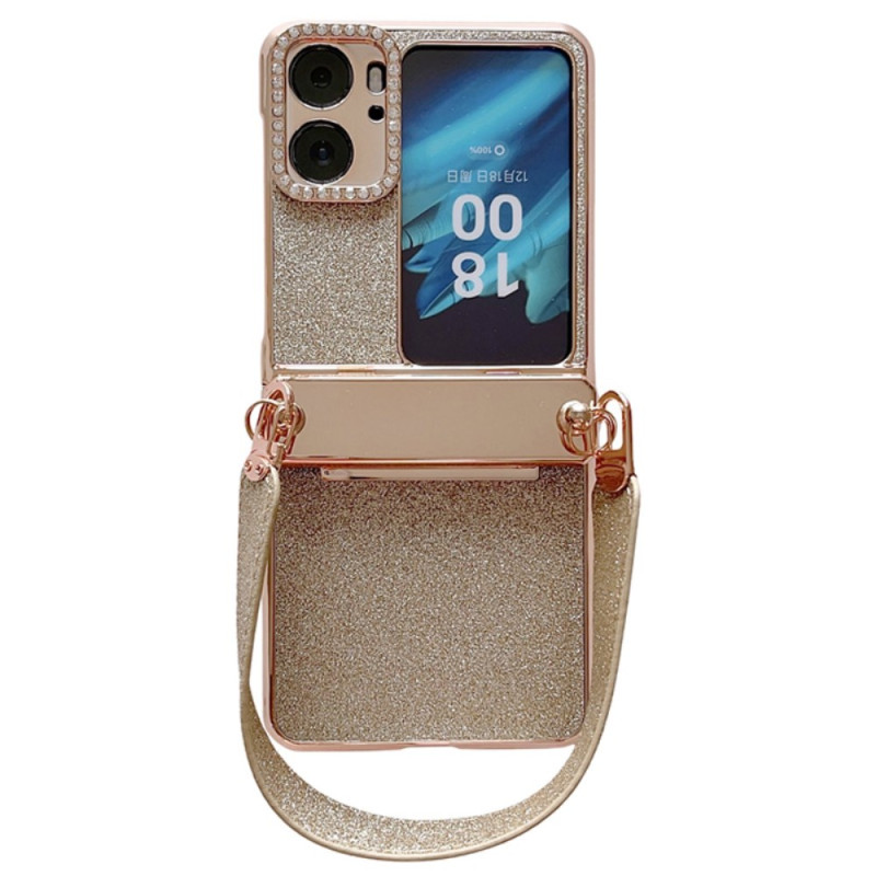 Oppo Find N2 Flip Glitter Case with Strap