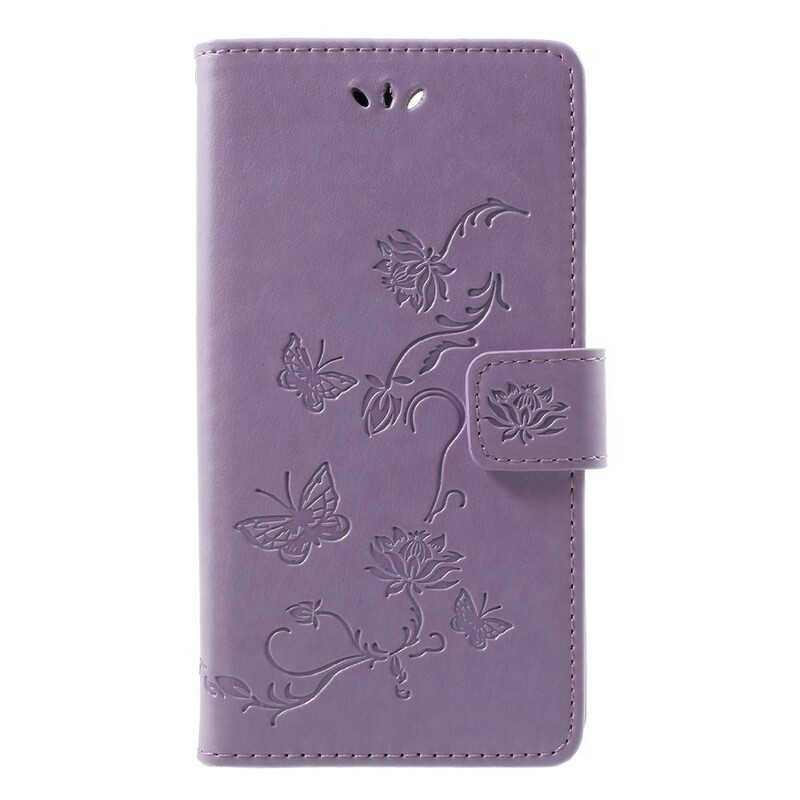 Honor 9 Lite Butterflies And Flowers Strap Case