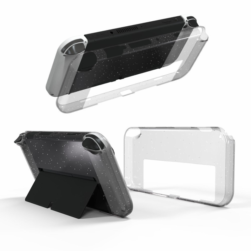 Nintendo Switch Transparent OLED Glitter Case