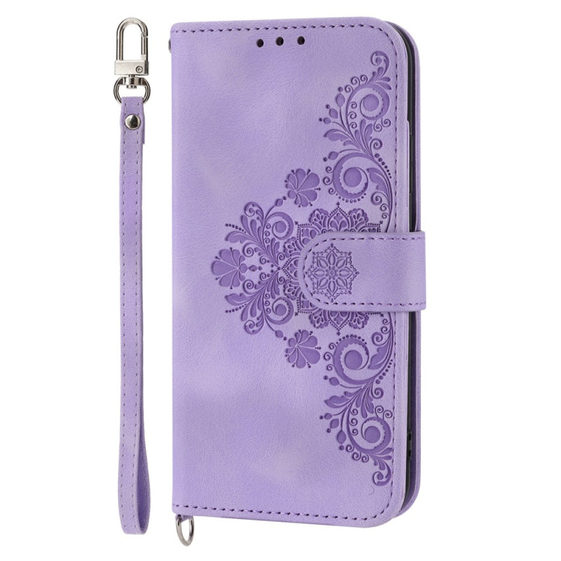Honor X8a Case Floral Design with Strap and Shoulder Strap