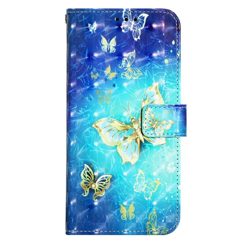 Case Xiaomi Redmi 13C 4G/5G/Poco C65 Golden 3D Butterflies