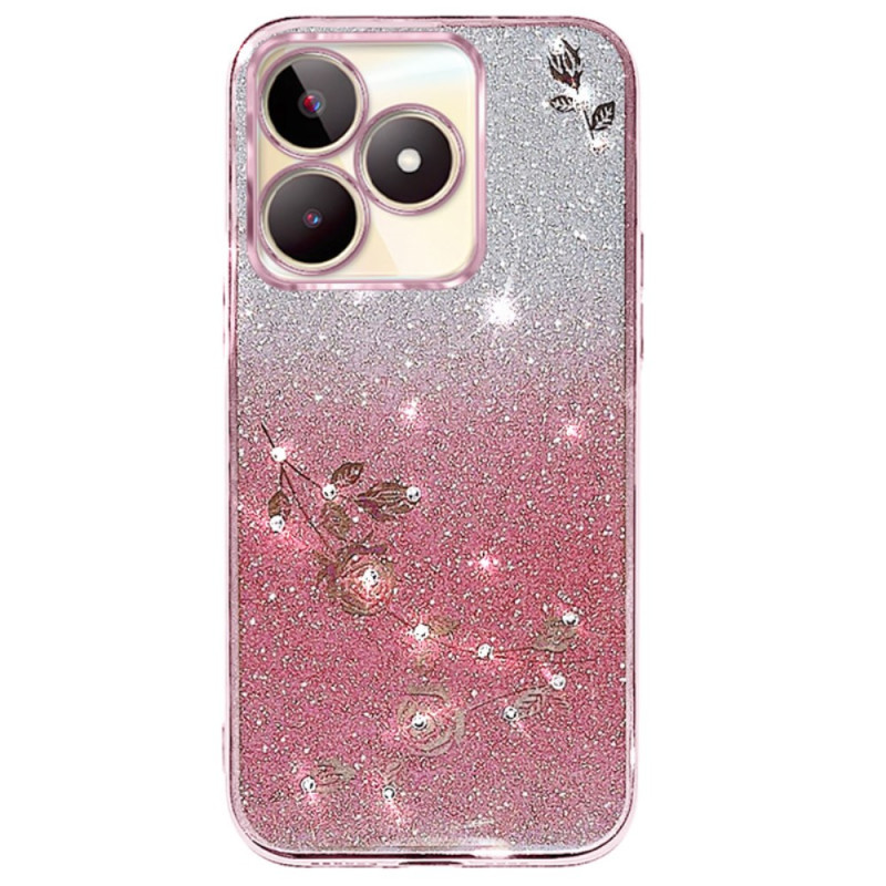 Xiaomi Redmi 13 4G / 13 5G / Poco M6 Case Flowers and Rhinestones KADEM