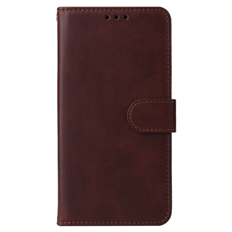 Cover Poco F6 Faux Leather Plain with Strap