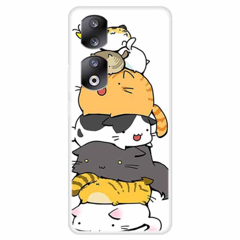 Honor 90 Pro Case Stacked Cats