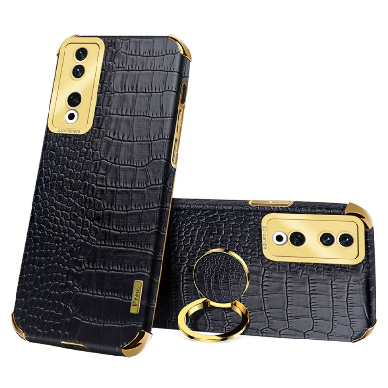 Honor 90 Pro Case Crocodile Texture Support Ring