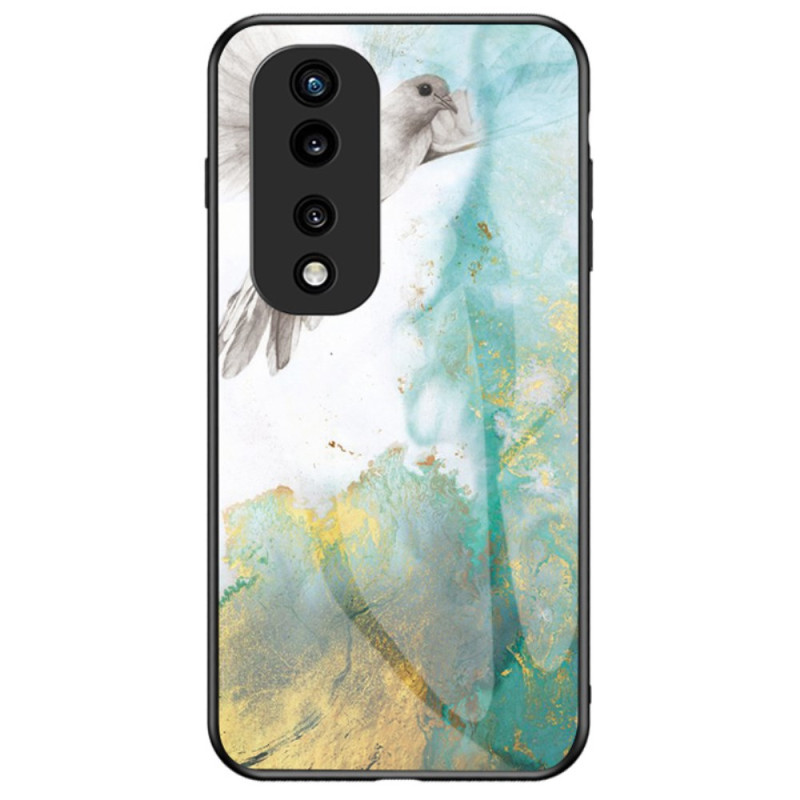 Honor 70 Pro Tempered Glass Case Marble pattern