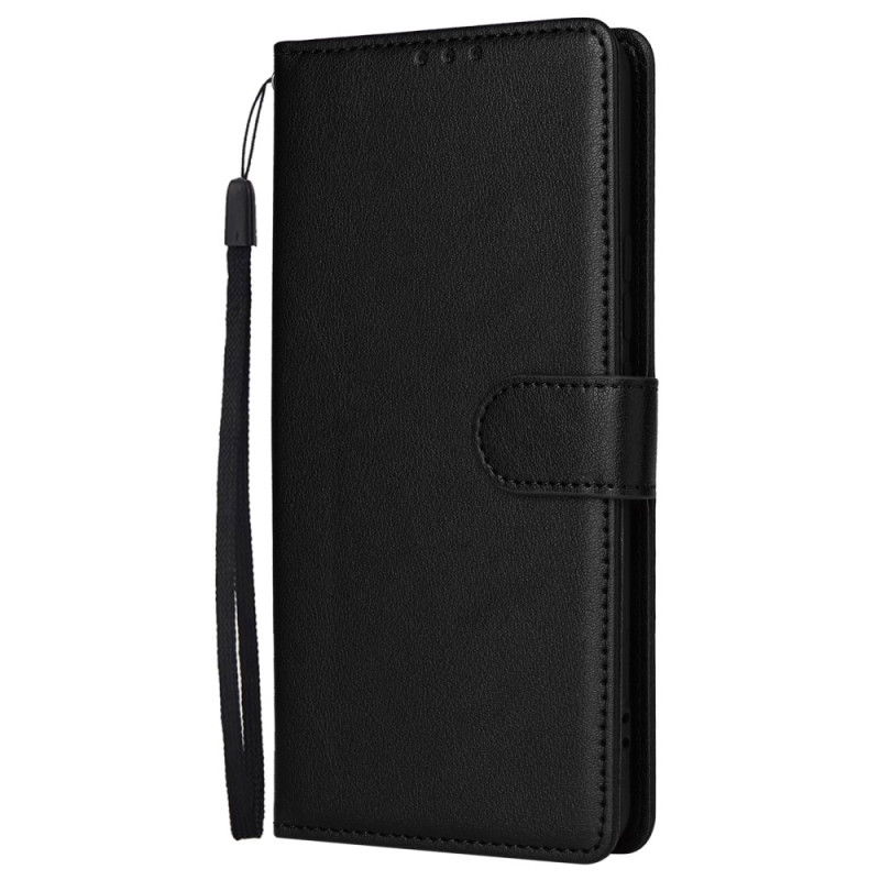 Case Realme 12 Plus 5G Faux Leather Plain with Strap