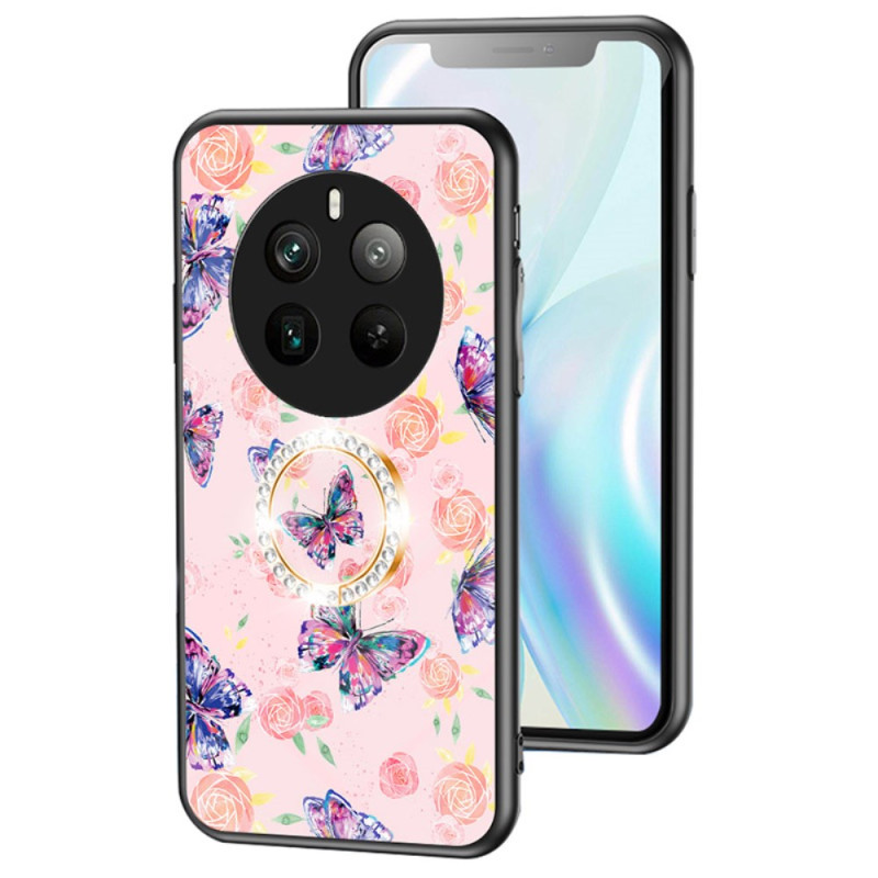 Case Realme 12 Pro 5G / 12 Pro Plus 5G Tempered Glass Support Ring Butterfly Series