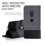 Sony Xperia XZ2 Muxma Fabric and Leather Effect Case
